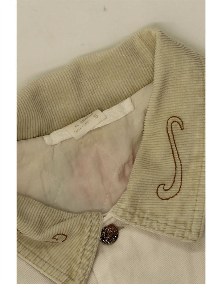 El Charro Veste en jean pour homme UK 36 Petit motif floral blanc