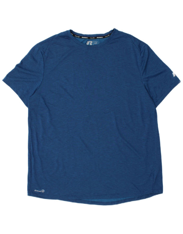 Russell Athletic T-shirt Dri-Power pour homme UK 42/44 Large Bleu Polyester