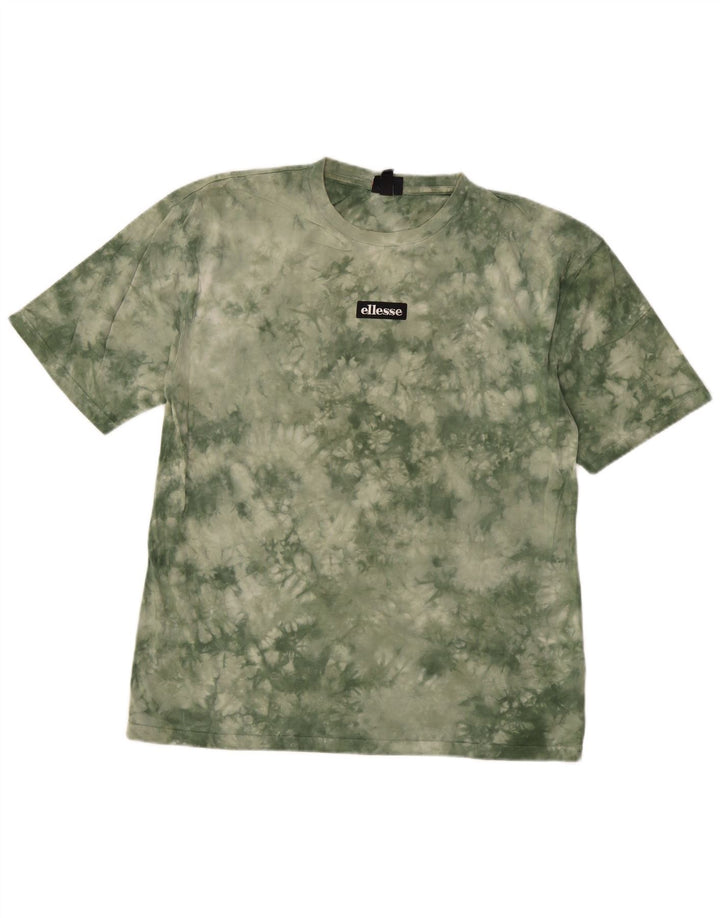 Ellesse T-Shirt Homme Haut Petit Kaki Tie Dye Coton