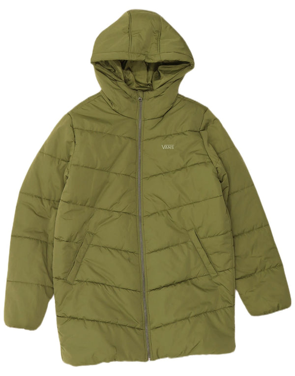 Vans Manteau rembourré à capuche pour femme UK 16 Large Vert