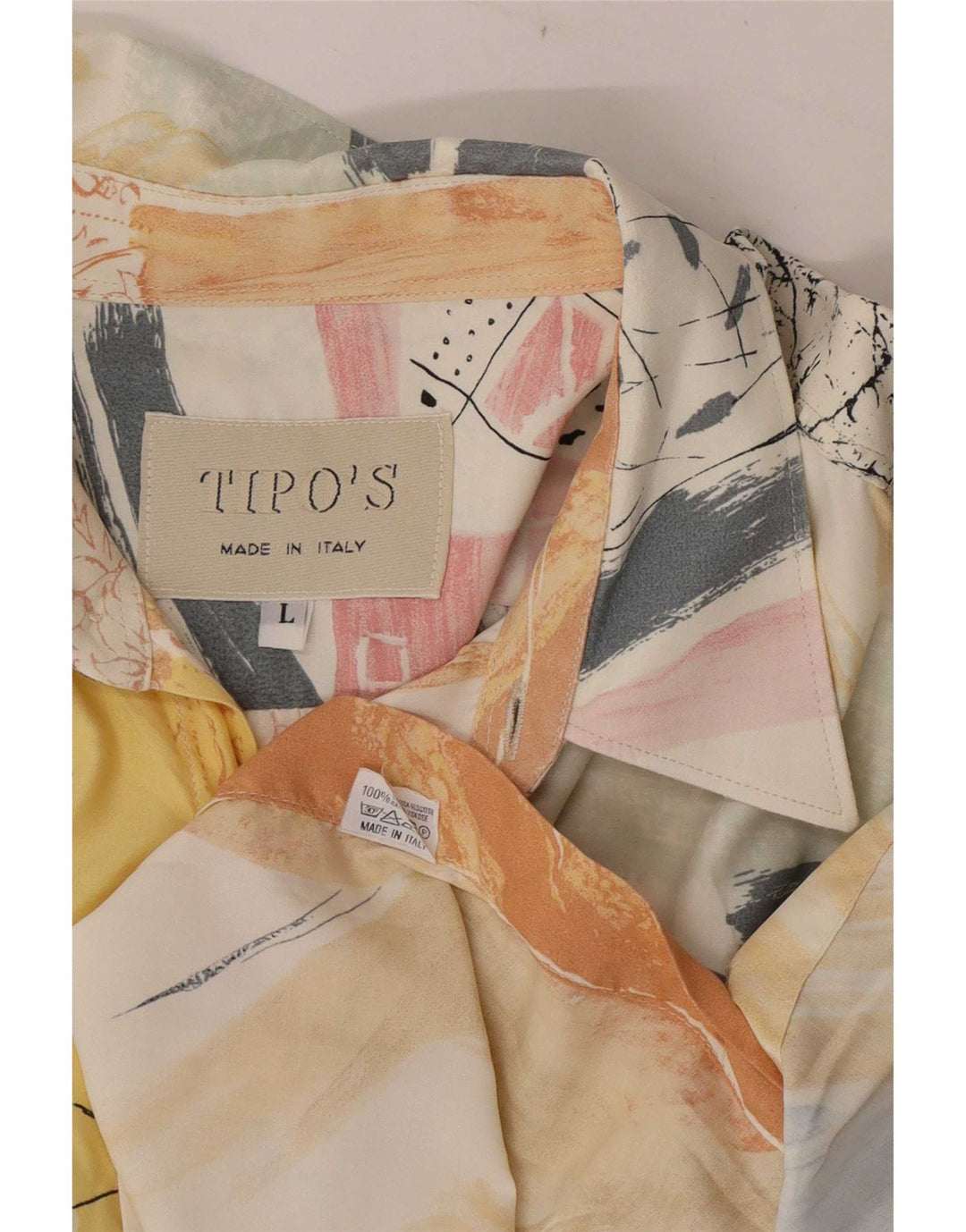 Tipo' S Chemise à manches courtes à motif abstrait pour homme Large Multicolore