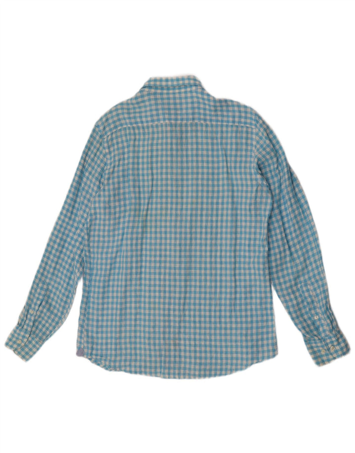 Massimo Dutti Chemise décontractée pour homme Grand vichy bleu
