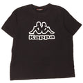Kappa Mens Graphic T-Shirt Top Large Noir Coton