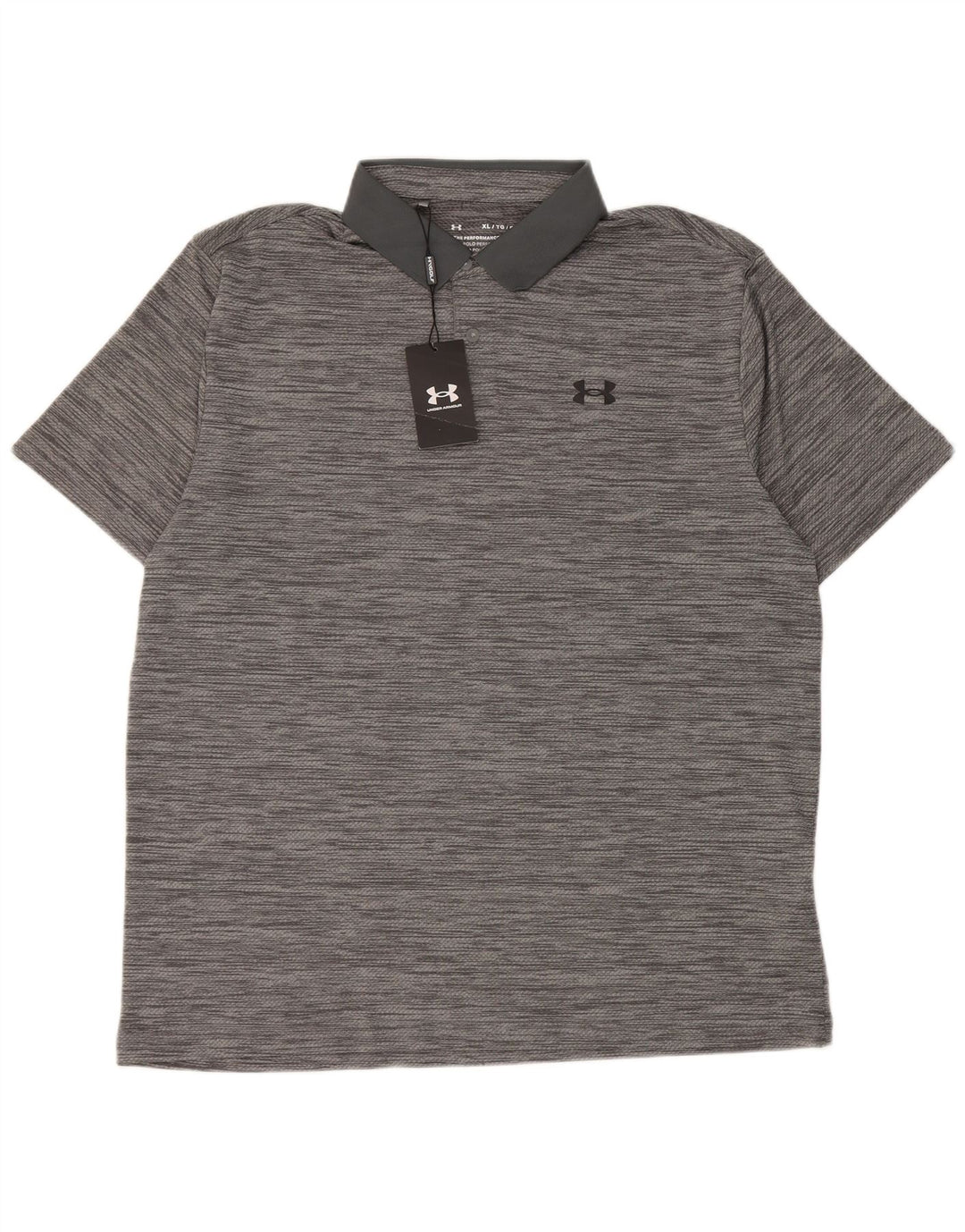 Under Armour Polo Homme XL Gris Moucheté Polyester