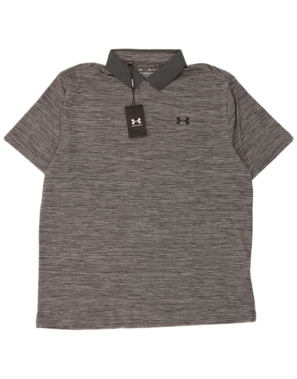 Under Armour Polo Homme XL Gris Moucheté Polyester