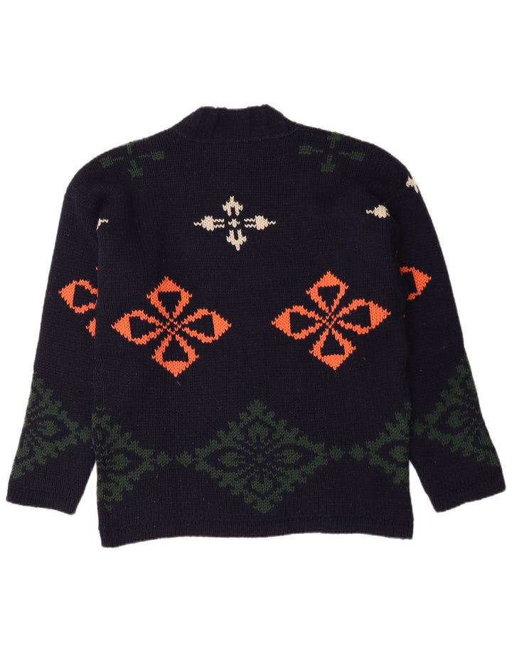 Foxhound Pull col roulé pour homme Motif floral Bleu marine Taille L