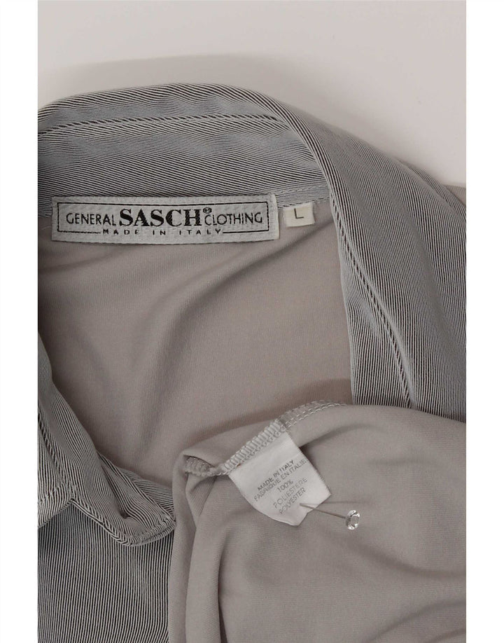 Sasch Chemise à manches courtes pour homme Large Gris Colorblock Polyester