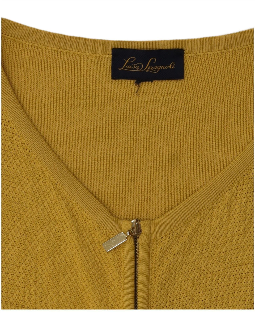 Luisa Spagnoli Cardigan pour femme UK 14 Jaune moyen