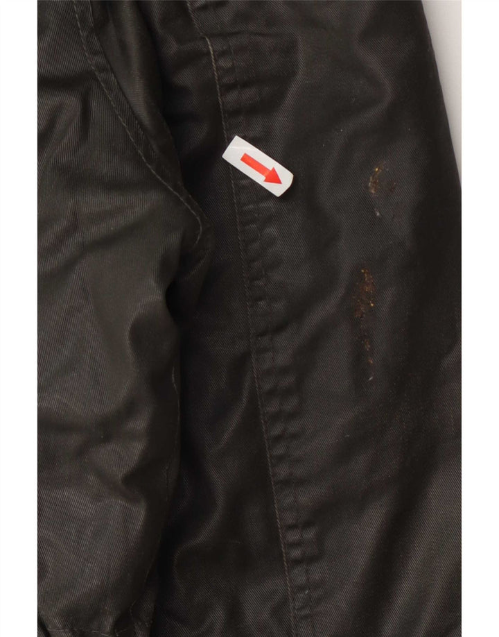 Threadbare Veste à capuche en coton ciré pour homme UK 40 Large Vert