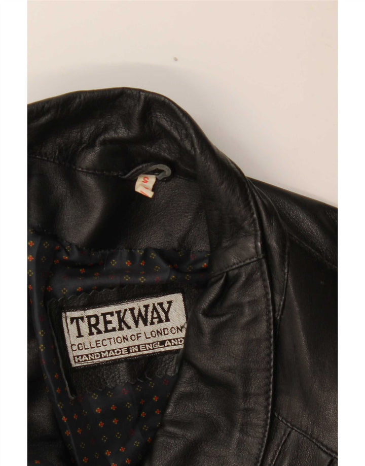 Trekway Manteau en cuir pour femme UK 10 Petit Noir