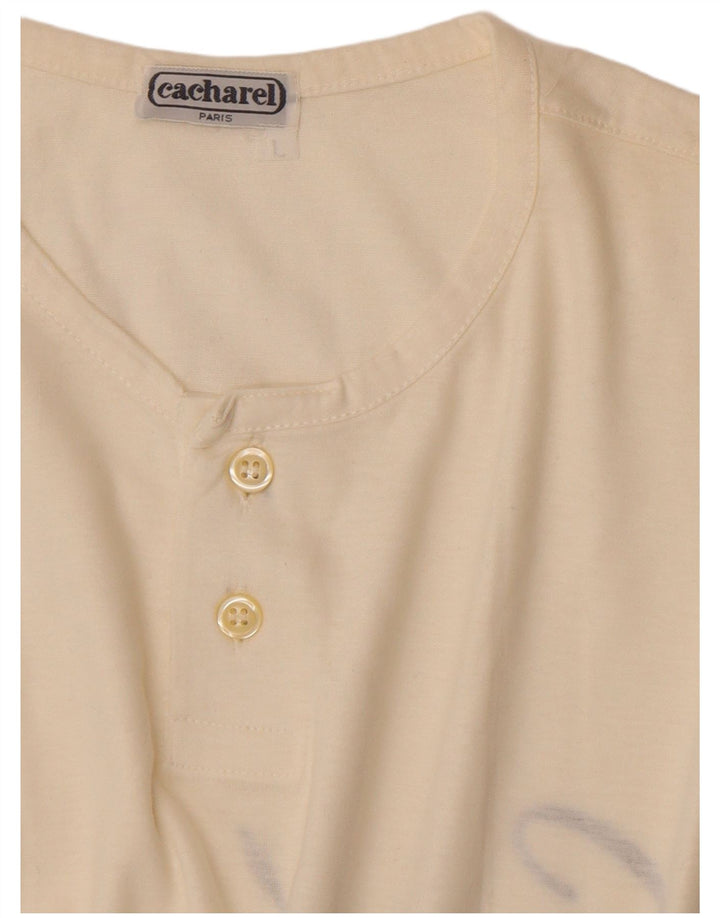 Cacharel Homme T-Shirt Graphique Haut Large Blanc