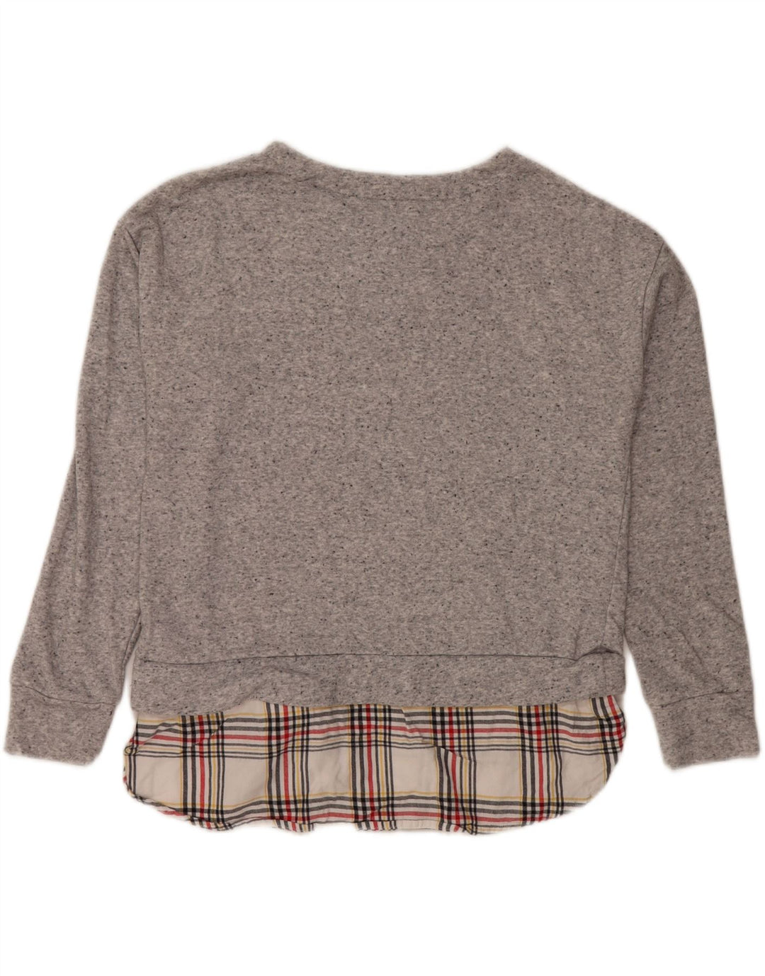 IZOD Womens Sweatshirt Jumper UK 10 Small Grey Flecked Cotton Vintage Izod and Second-Hand Izod from Messina Hembry 
