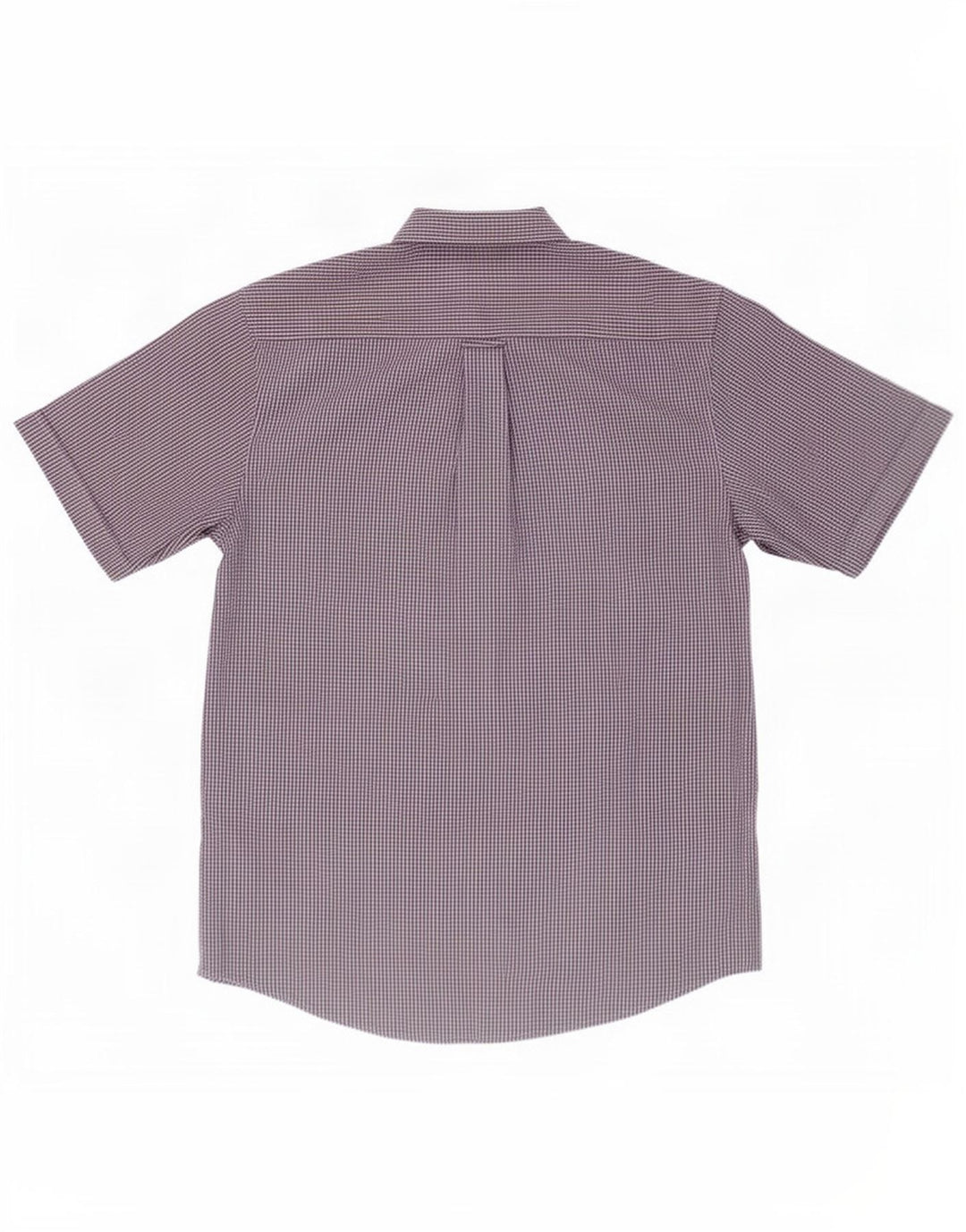 James Perse Chemise à manches courtes pour hommes en polyester à petits carreaux bleus