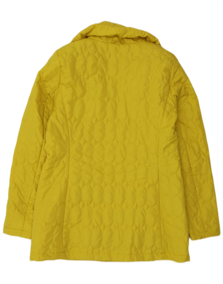 Dkny Veste matelassée pour femme UK 12 Medium Jaune Polyester Moderne