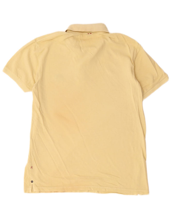 Replay Polo Homme Large Jaune Coton