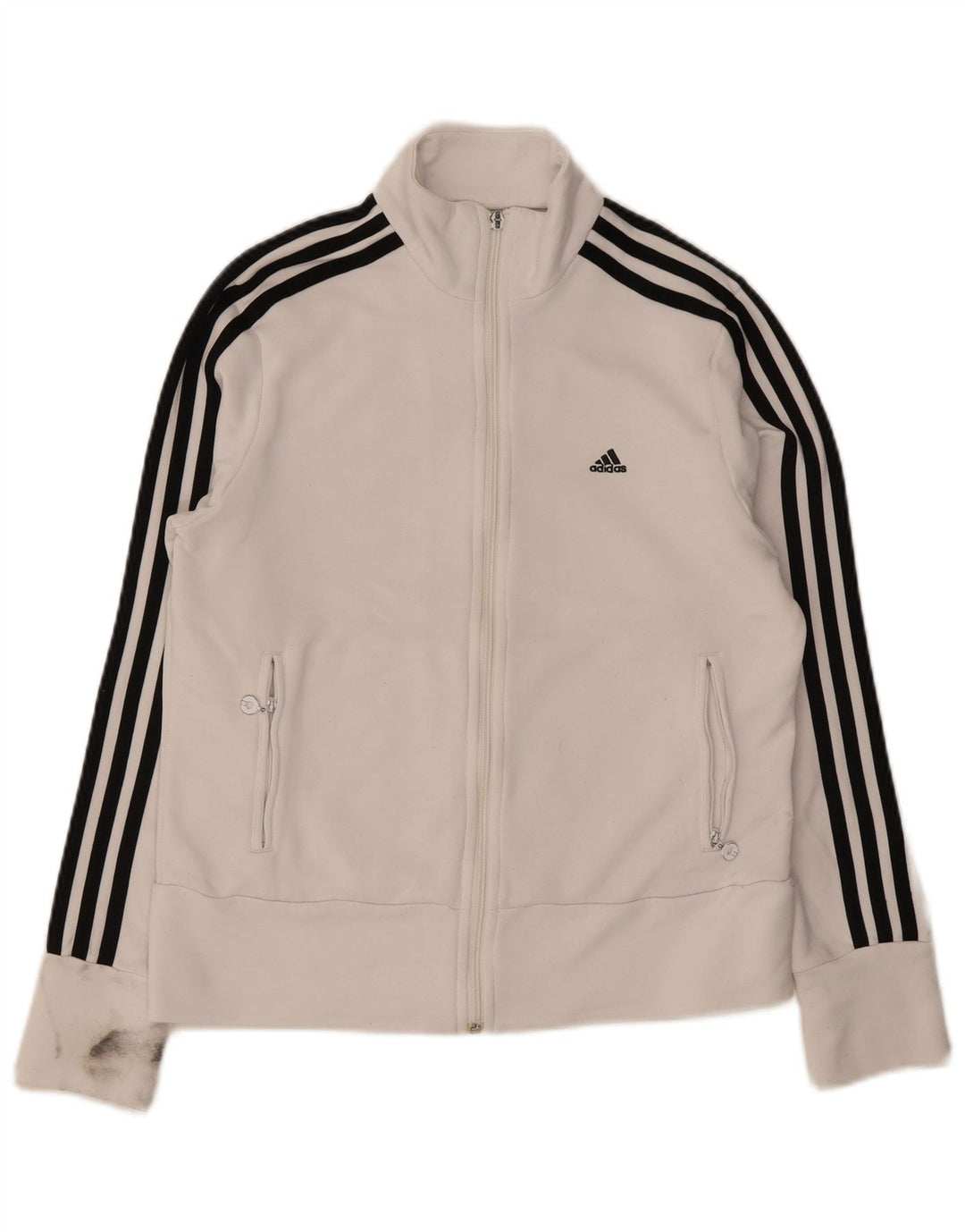 Adidas Veste de survêtement pour femme UK 16 Large Blanc Polyester