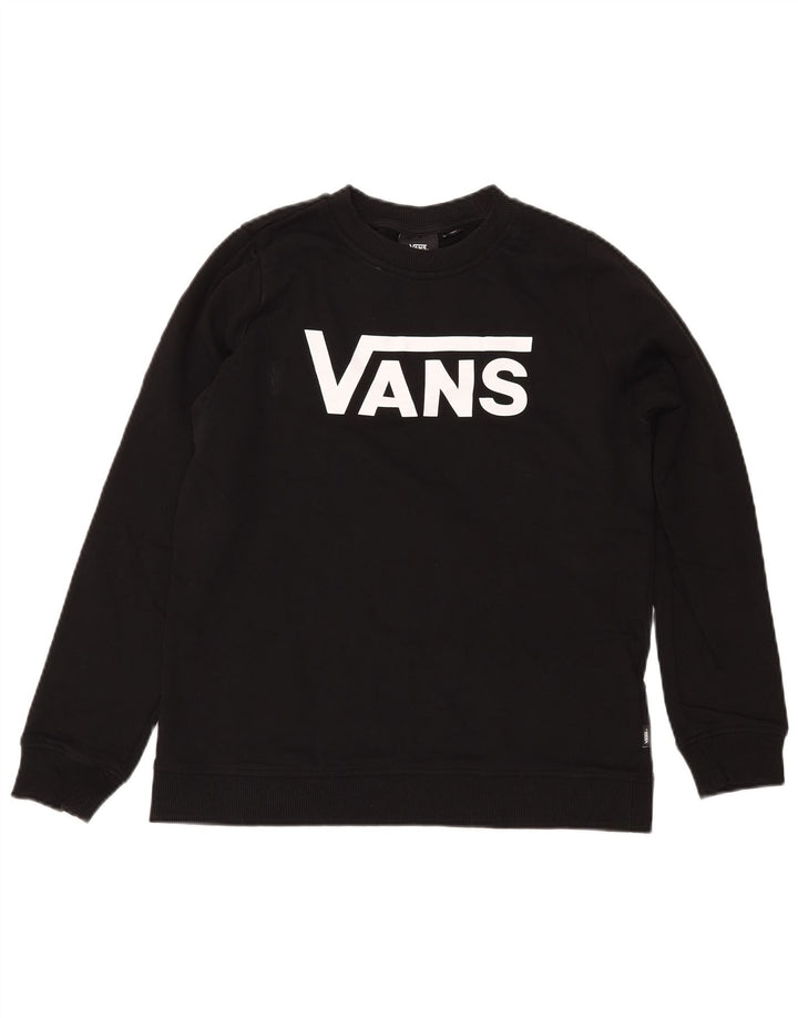 VANS Sweat-shirt graphique pour femme UK 14 en coton noir moyen