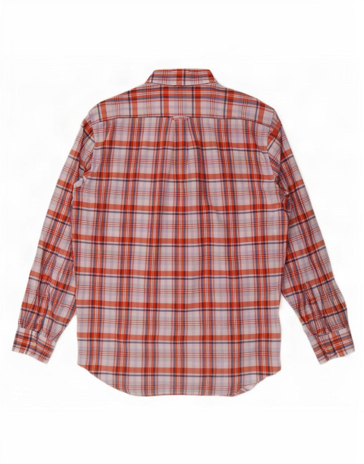 Gant Chemise coupe classique pour homme Taille 41/42 16 1/2 Grand carreaux rouges en coton