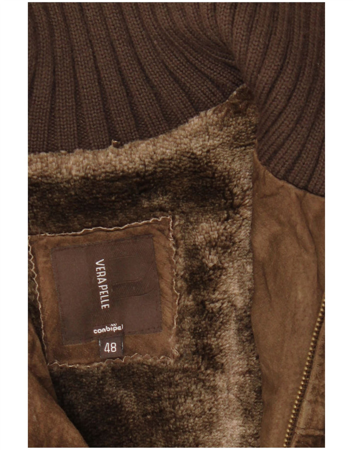 Conbipel Veste en Daim Homme IT 48 Cuir Marron Moyen