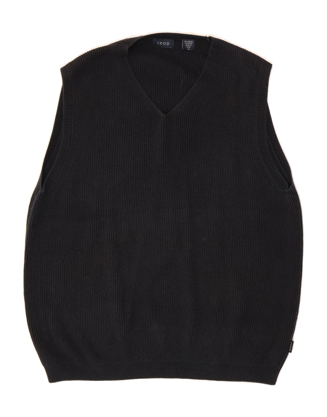 IZOD Mens Vest Tank Top XL Black Cotton Vintage Izod and Second-Hand Izod from Messina Hembry 