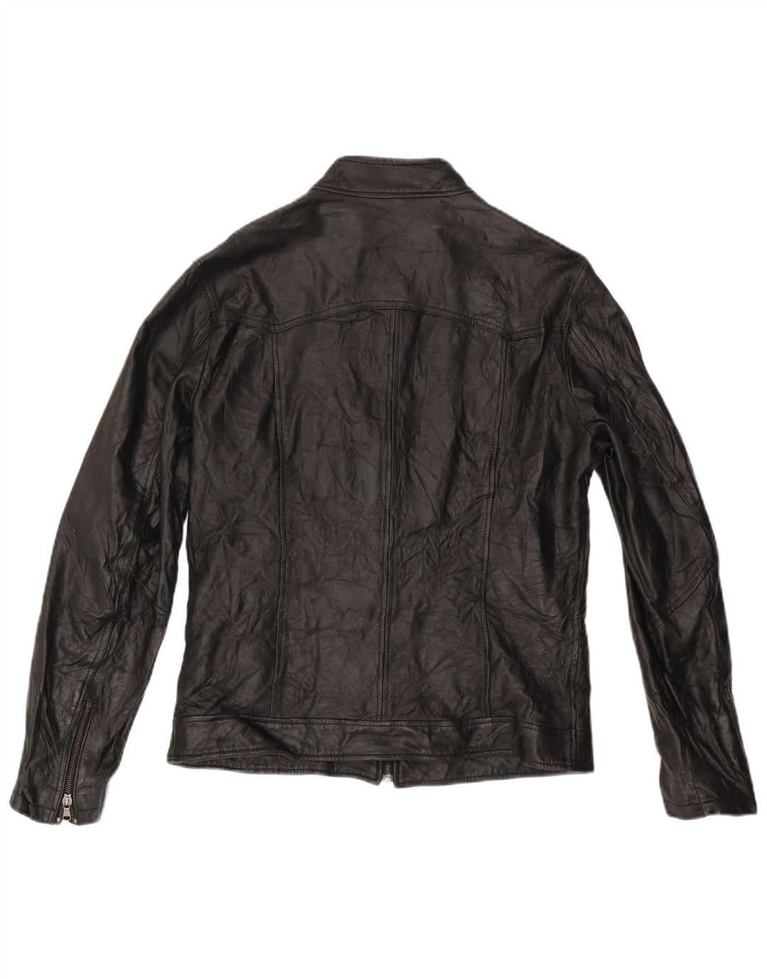 Veste en cuir homme vintage UK 38 Cuir noir moyen