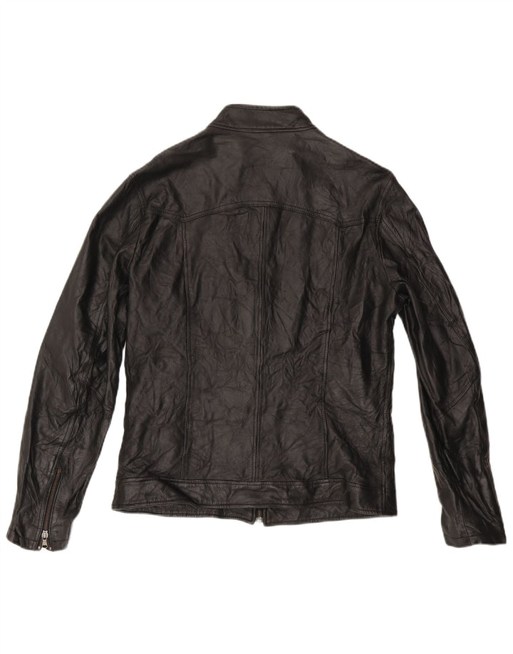 Veste en cuir homme vintage UK 38 Cuir noir moyen