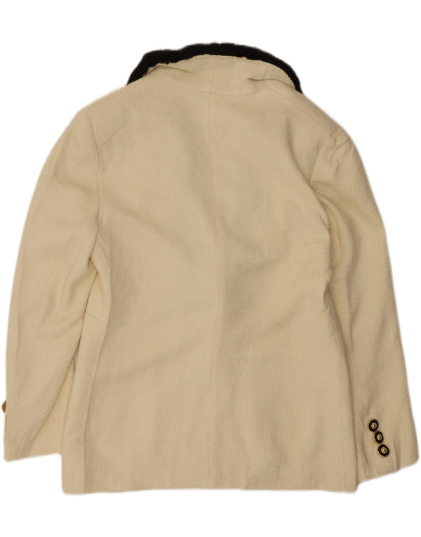 Veste Blazer Vintage Homme IT 48 Medium Off White Colourblock