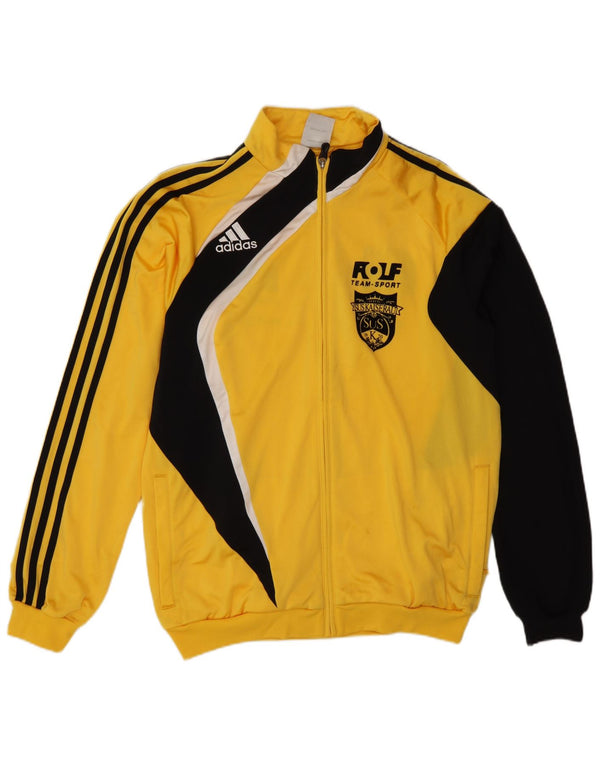 Adidas Veste de survêtement graphique pour homme UK 38/40 Jaune moyen Colourblock