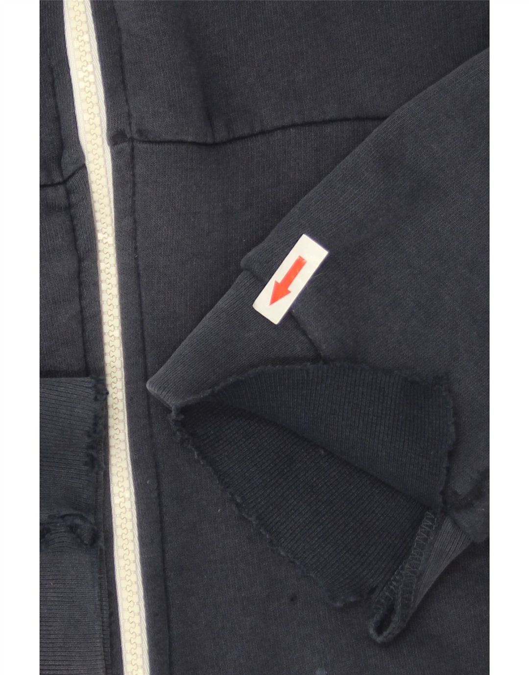 Zara Pull À Capuche Zippé Homme Bleu Marine Moyen Coton