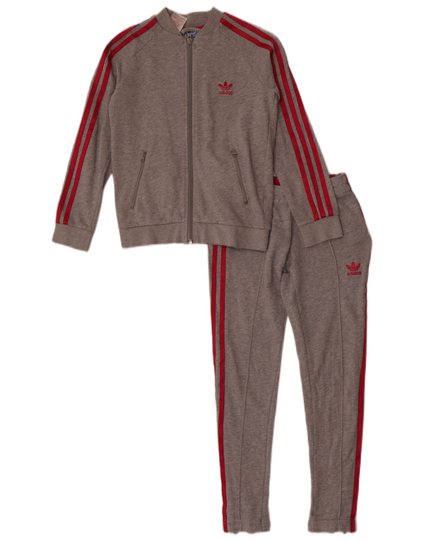 Adidas Survêtement Complet Graphique Fille 9-10 Ans Gris Coton