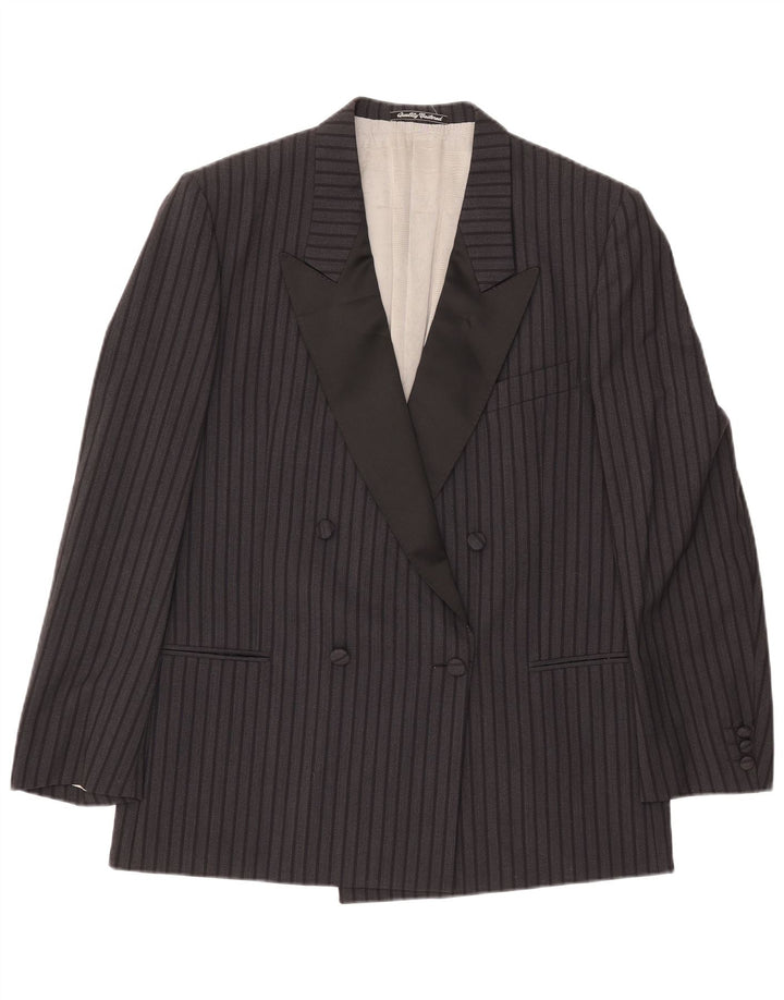 Fila Veste blazer croisée pour femme IT 52 2XL Laine à fines rayures noires