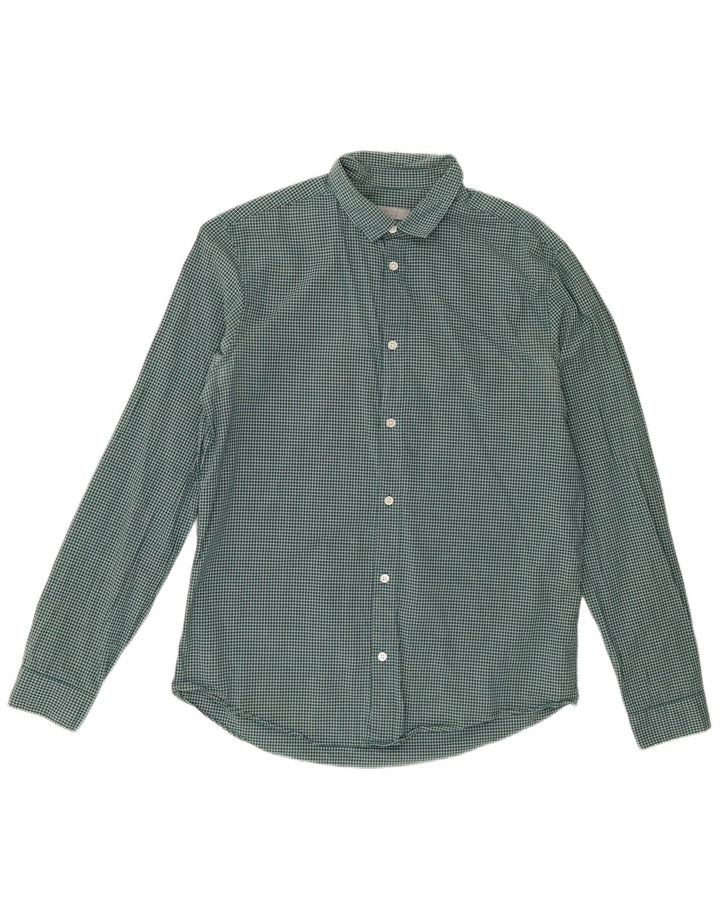 Cos Chemise Homme Vert Moyen Vichy Coton