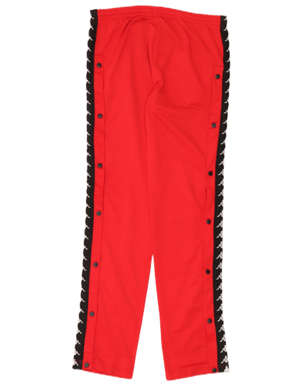 Kappa Pantalon de survêtement graphique pour homme Large W34 L34 Rouge Colourblock