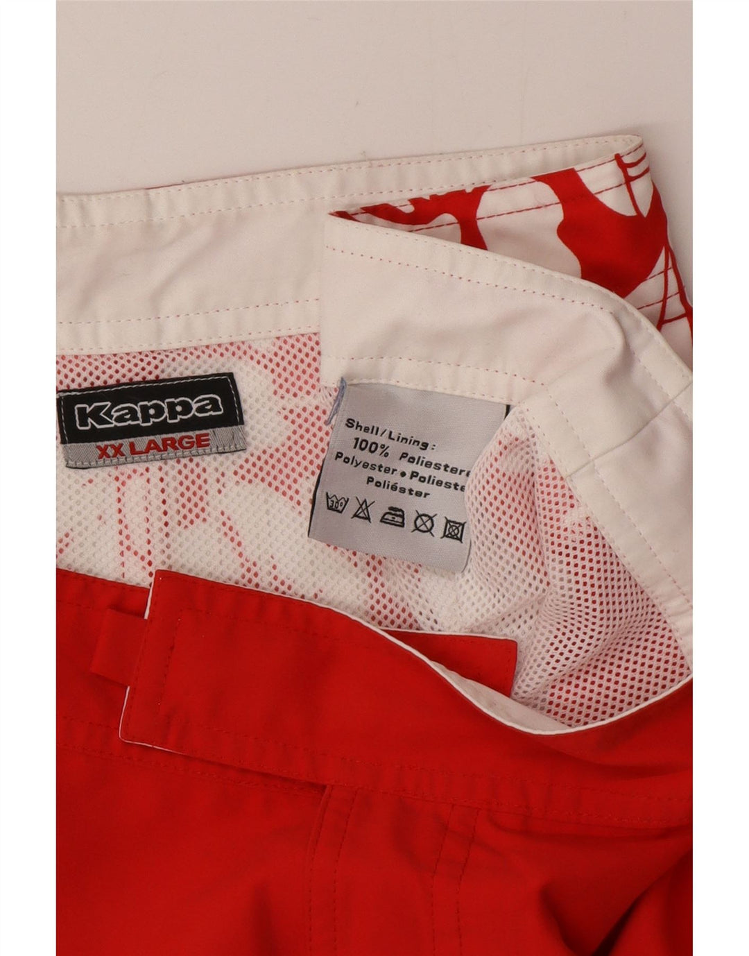 Kappa Short de bain graphique pour homme 2XL Rouge Floral Polyester