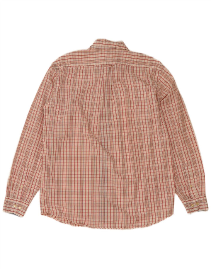 Lacoste Chemise Homme Taille 42 Grand Coton à Carreaux Blanc Cassé