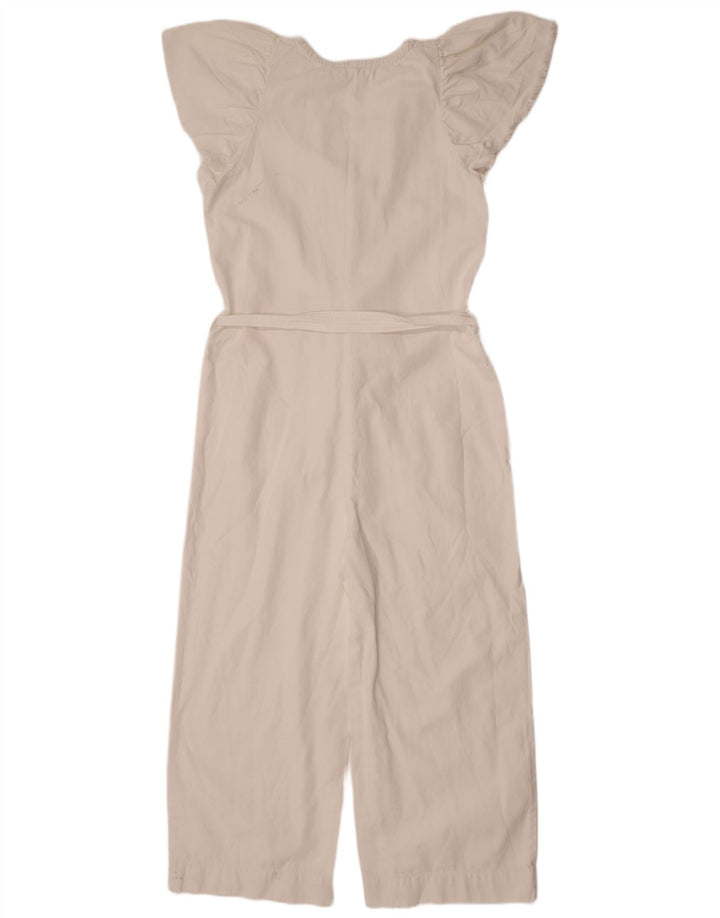 Zara Combinaison Femme UK 12 Coton Blanc Moyen