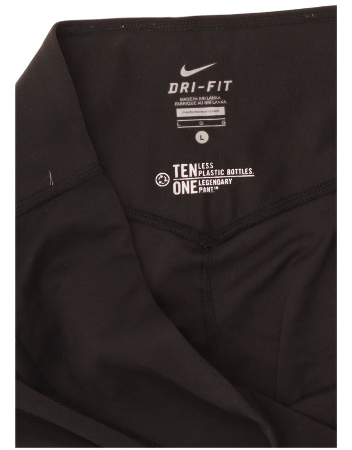 NIKE Bermuda de sport Dri Fit pour femme UK 16 Large Noir