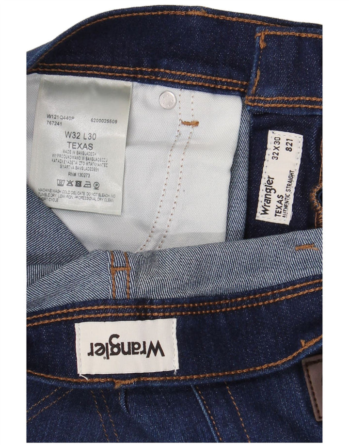 Wrangler Jean Droit Texas Homme W32 L30 Bleu Marine Coton