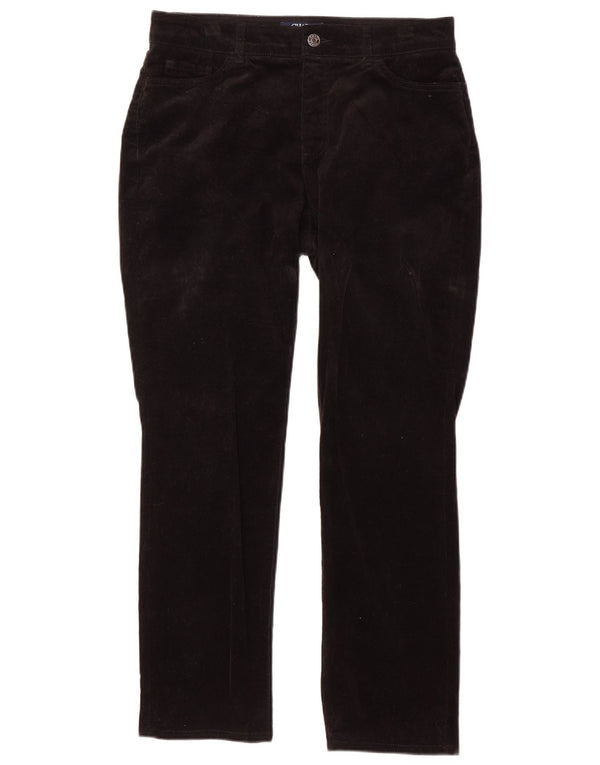 Chaps Pantalon taille haute en velours côtelé pour femme US 10 Large W30 L29 Noir