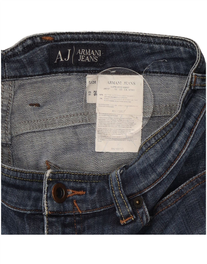 Armani Femme Graphic Slim Jeans W26 L32 Bleu Marine Coton