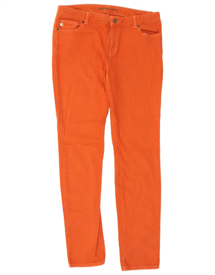 Michael Kors Jean slim pour femme US 6 Medium W34 L32 Orange Coton