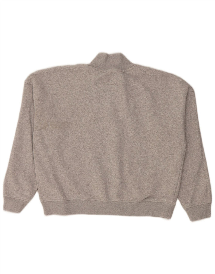 Jack Wills Sweat-shirt court surdimensionné pour femme UK 10 Petit Gris