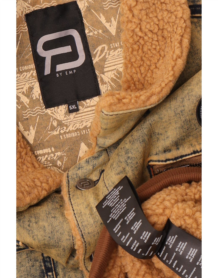 EMP Veste en jean pour homme UK 60 5XL Marron Coton