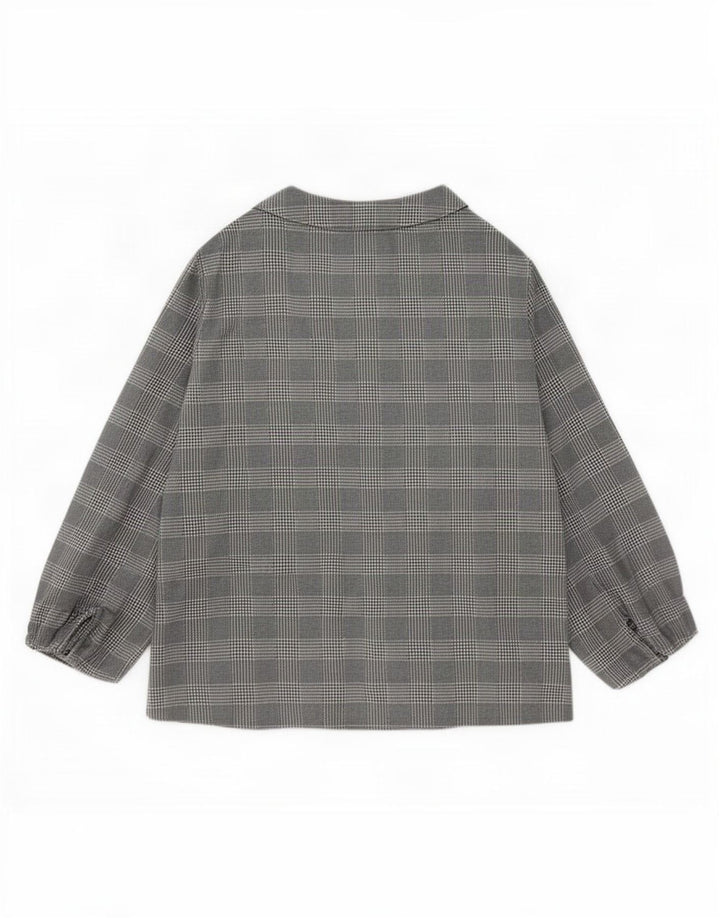 Lipsy Cardigan Ouvert pour Femme UK 42 Gris Moyen à Carreaux Polyester