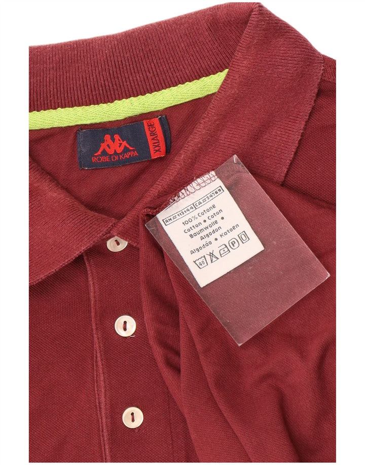 KAPPA Polo Homme 2XL Bordeaux Coton
