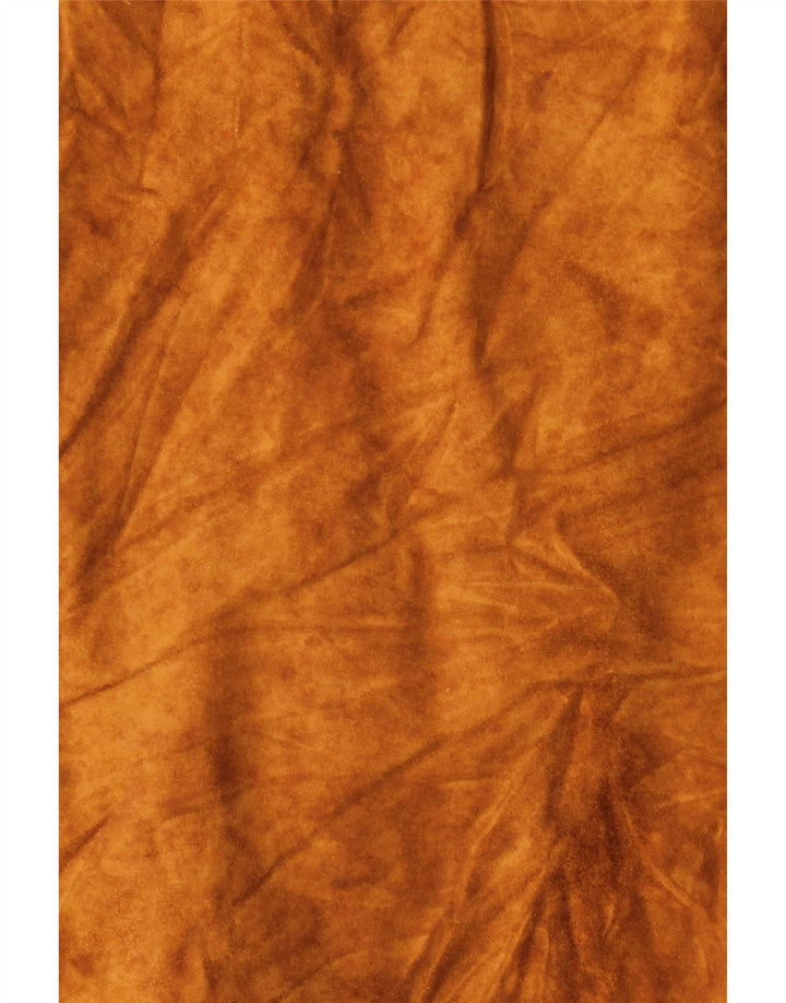 vintage Mens Suede Bomber Jacket EU 56 3XL Cuir Marron