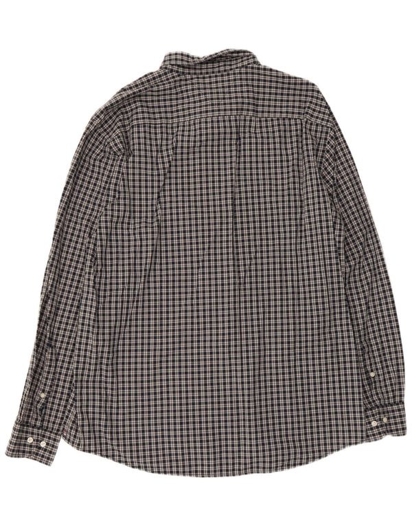Tommy Hilfiger Chemise coupe régulière pour homme 2XL en coton à carreaux gris