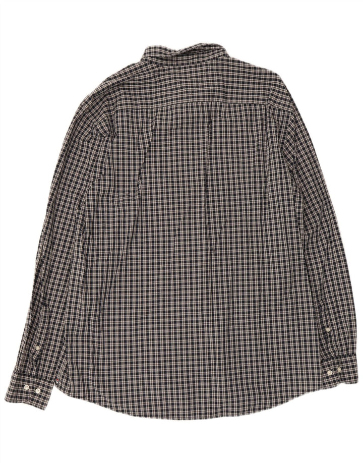 Tommy Hilfiger Chemise coupe régulière pour homme 2XL en coton à carreaux gris