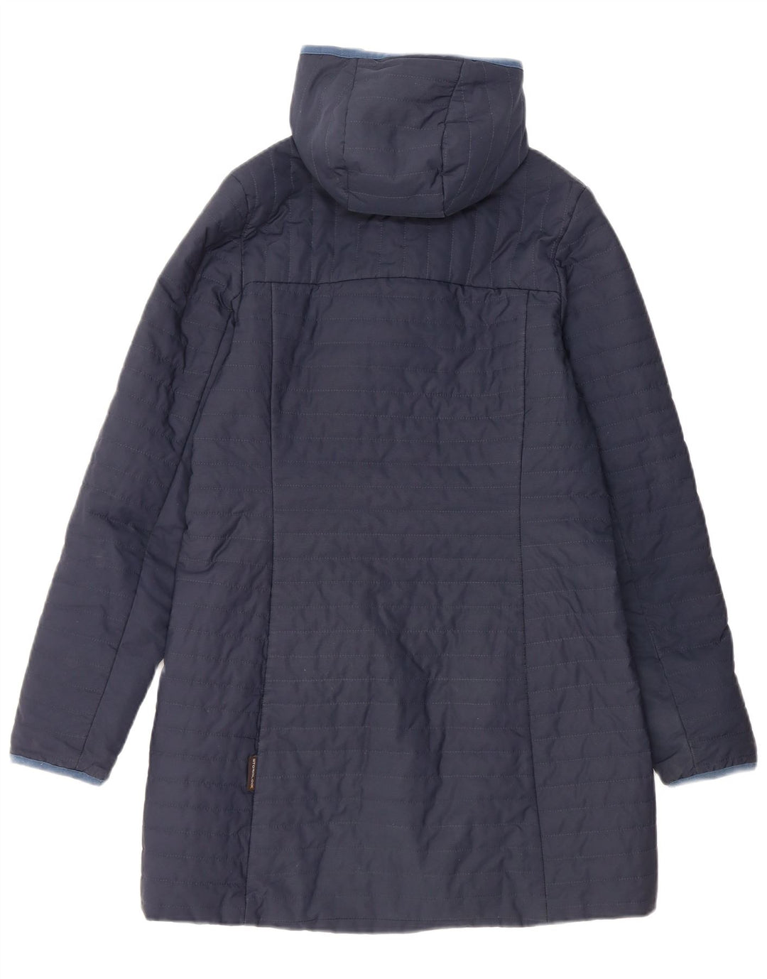 JACK WOLFSKIN Manteau rembourré à capuche pour femme UK 6 XS Bleu marine Polyester