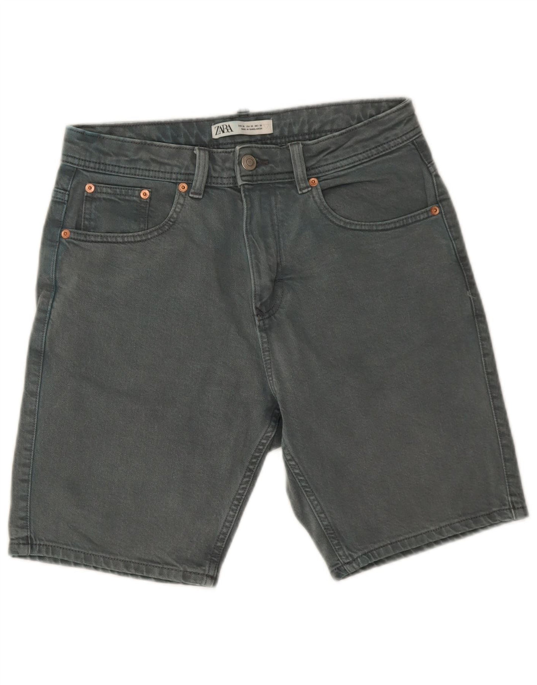 Zara Short en jean pour homme EU 38 Small W30 Bleu Coton